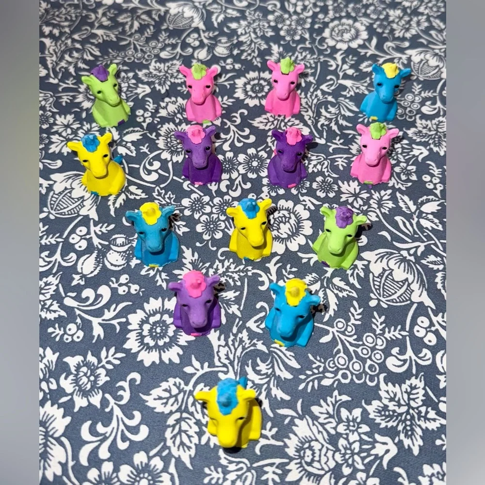 HUGE GRAB BAG OF RUBBER TOYS, 3D PUZZLE ERASERS AND MORE! OVER 50 PIECES!!!!!!!